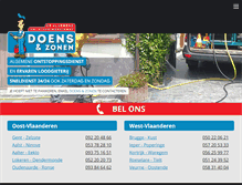 Tablet Screenshot of doensenzonen.be